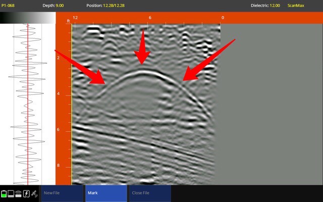 gpr image oil tank