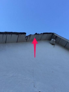 Damaged roof decking