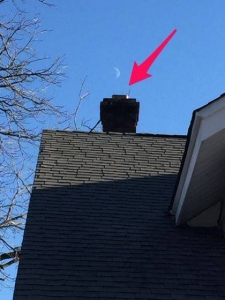 Chimney rain cap missing